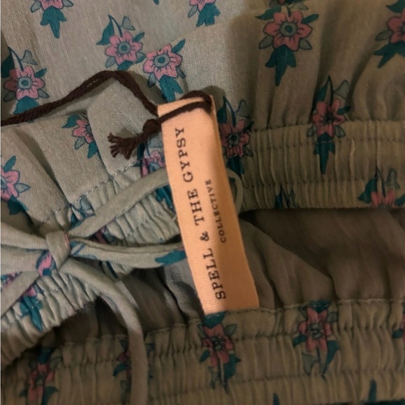 Spell utopia Blue Maxi A-Line Tiered Skirt for Casual Wear - Picture 4 of 4